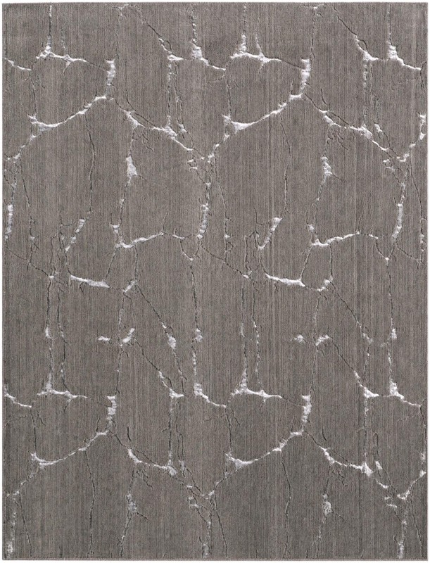 10' x 13' Ravenhill · Abstract rug, gray and silver