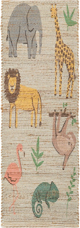 2' x 6' 1 Selma · Animal rug, multi and tan