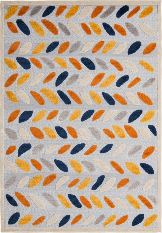 6' x 9' Boyd · Border Outdoor Rug, gray