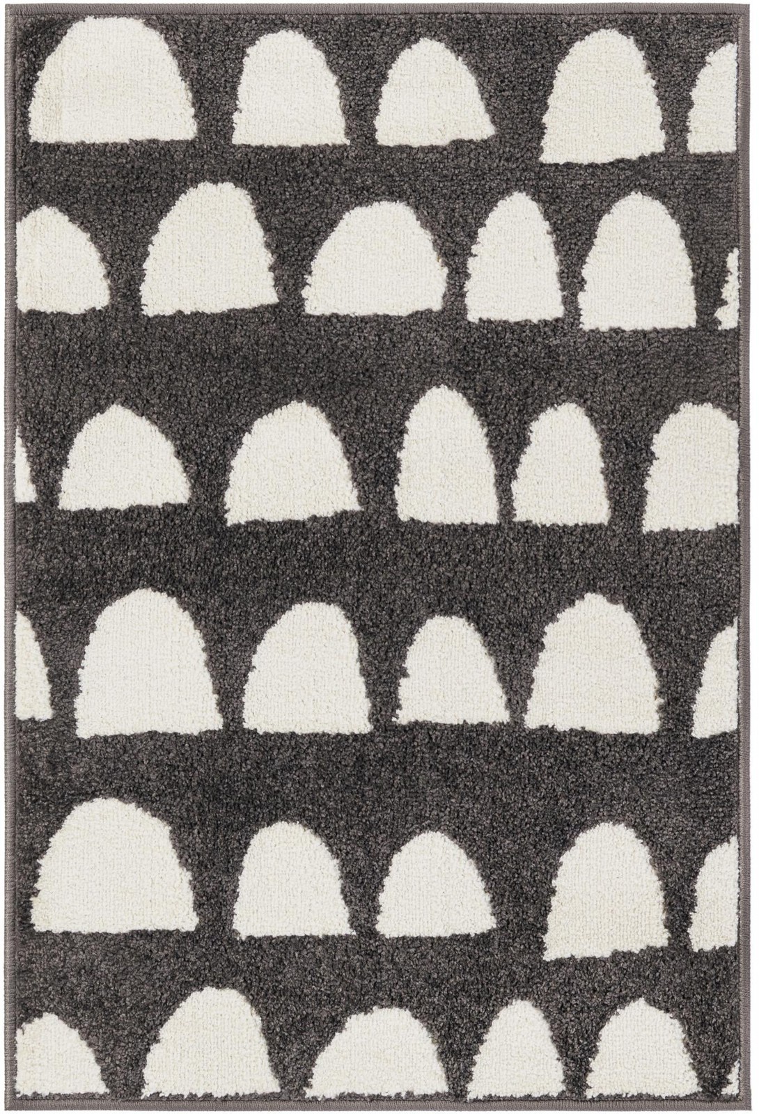 2' 2 x 3' Halloran · Dotted arches rug, gray and ivory