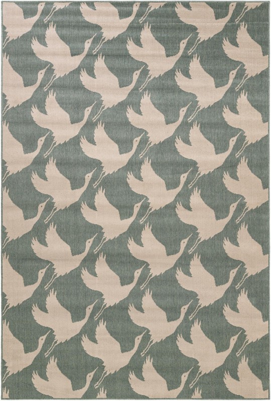 Hanover · Pictoral Outdoor Rug, stone blue