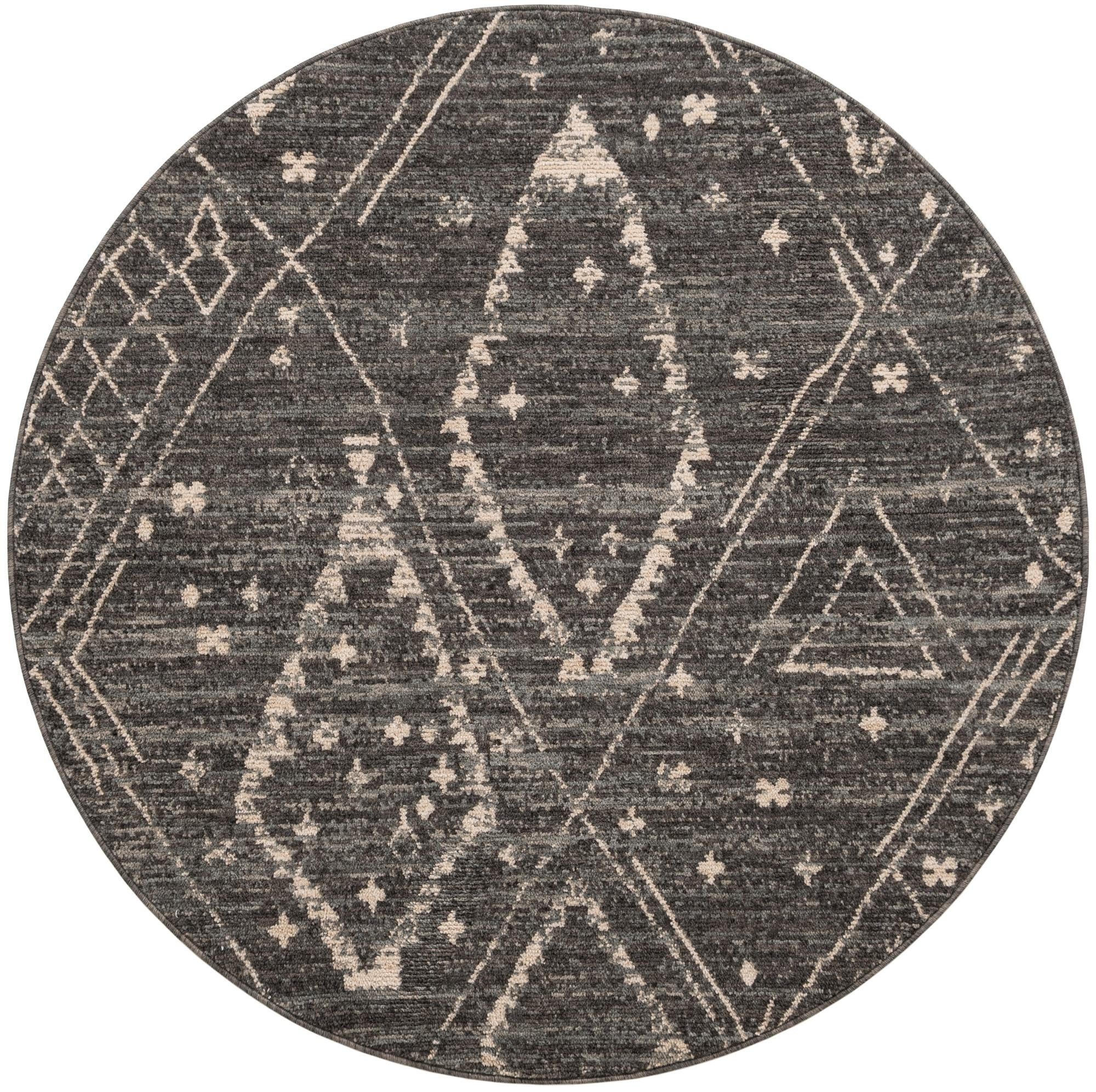 5' x 5' Ashford · Diamond rug, blue
