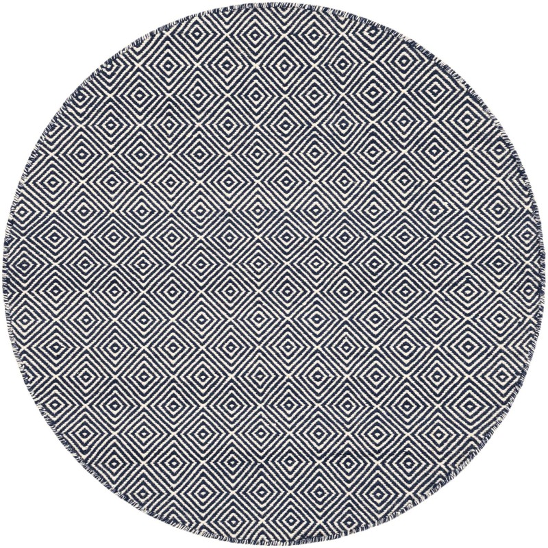 4' 1 x 4' 1 Standish · Diamond Wool Rug, navy blue
