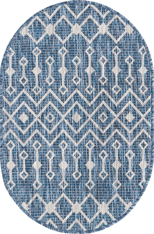 2' x 3' Kearney · Diamond Outdoor Rug, blue