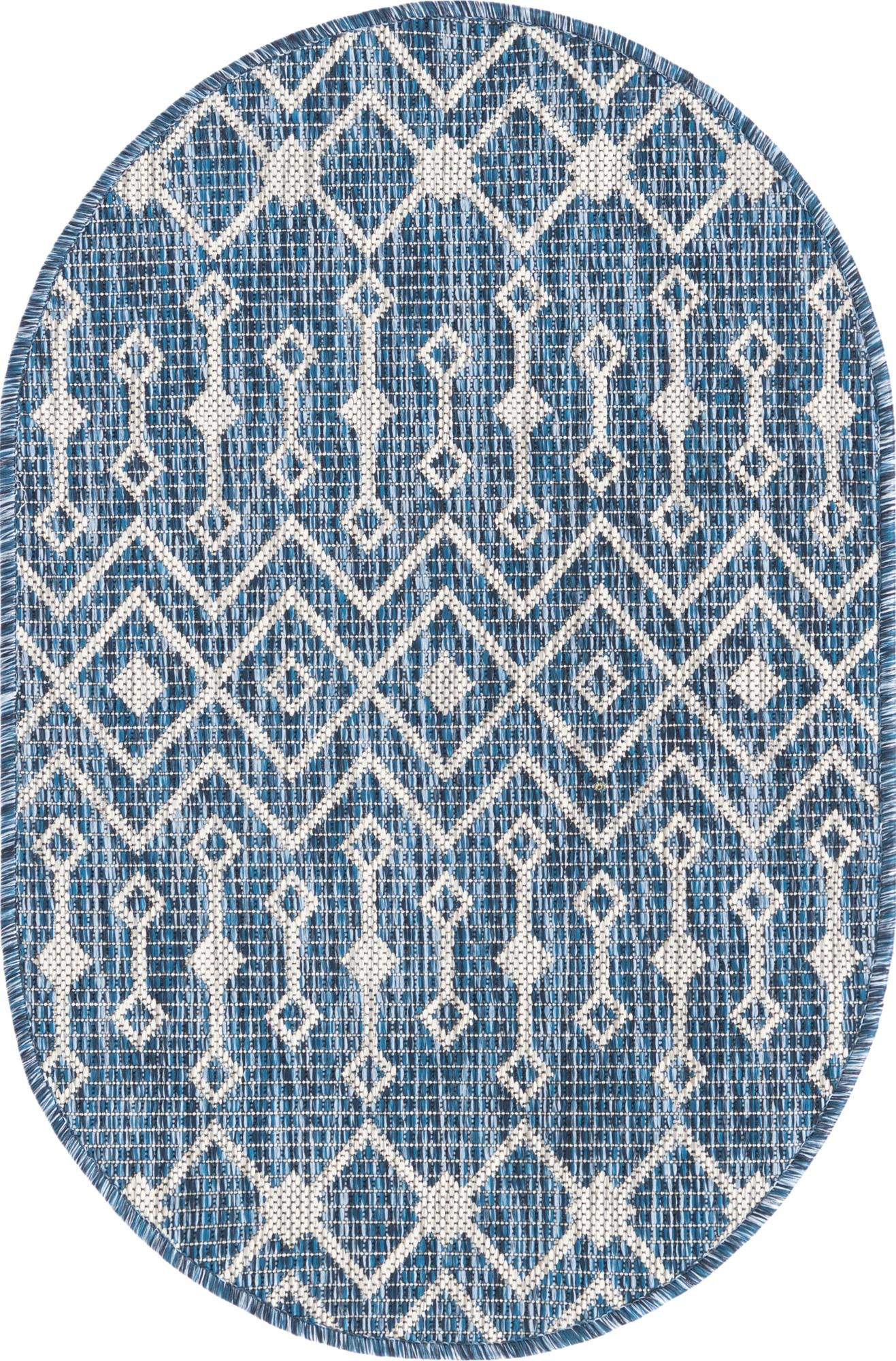 2' x 3' Kearney · Diamond Outdoor Rug, blue