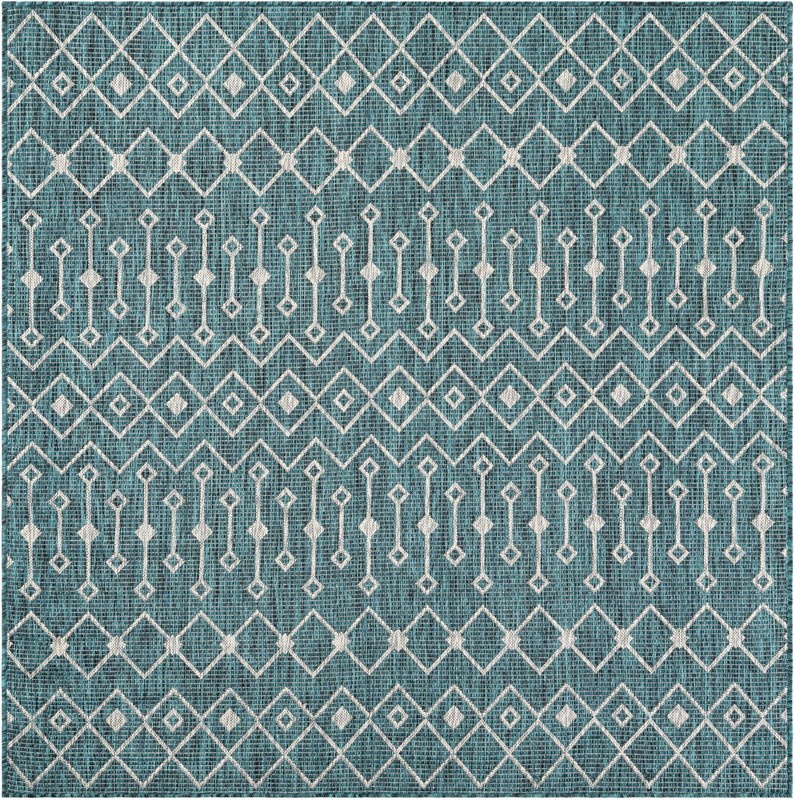 Kearney · Diamond Outdoor Rug, teal
