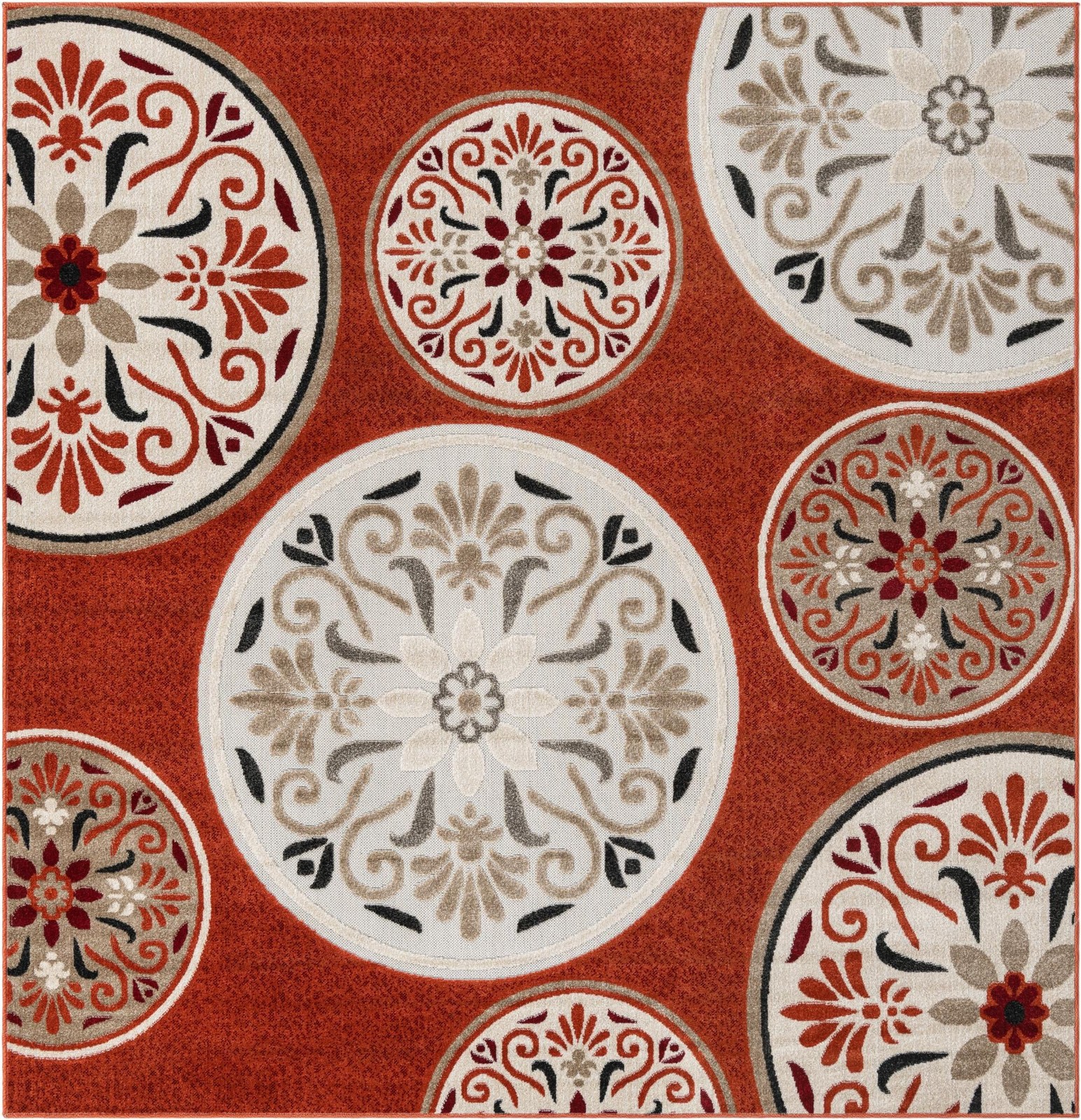 7' 10 x 7' 10 Racine · Medallion Outdoor Rug