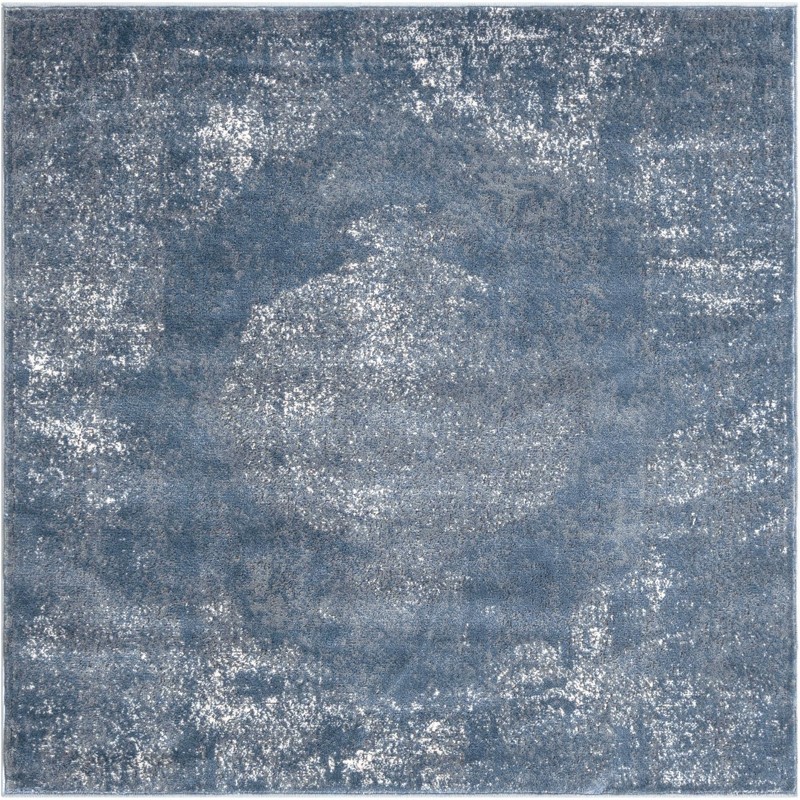 Aurelio · Abstract rug, blue and gray