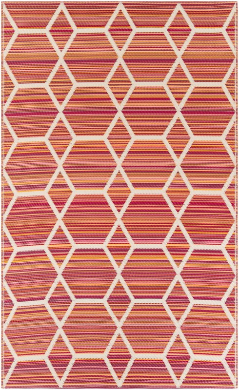 Amity · Diamond Outdoor Rug, red