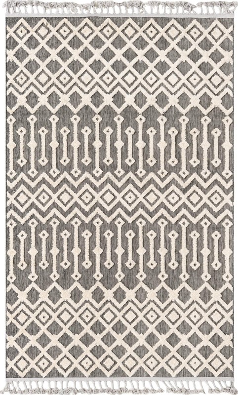 5' 3 x 8' Rothwell · Chevron rug, charcoal