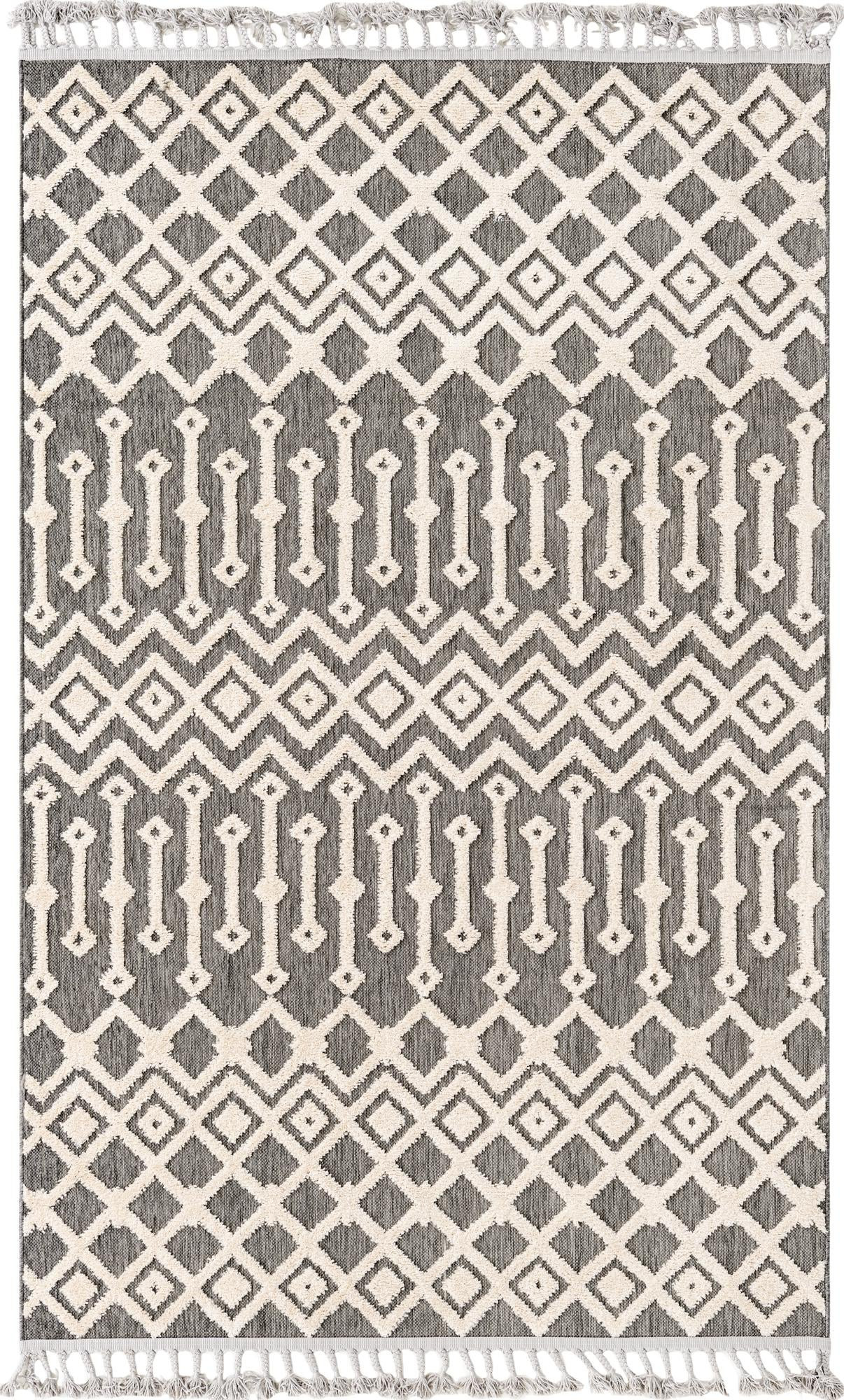 5' 3 x 8' Rothwell · Chevron rug, charcoal