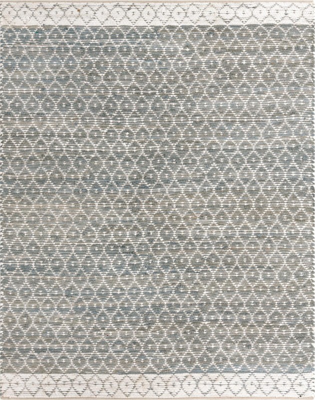 8' x 10' Grove · Border Chindi Rug, gray