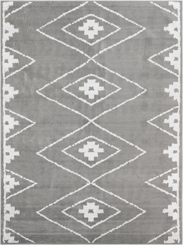 9' x 12' Sumac · Diamond rug, gray