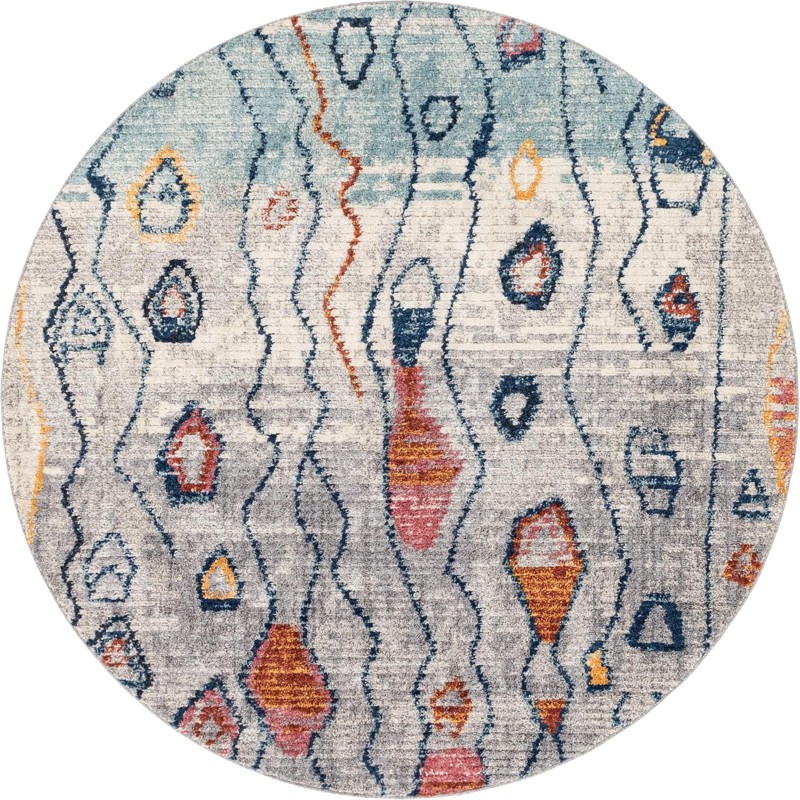 7' x 7' Shelley · Abstract rug, multi