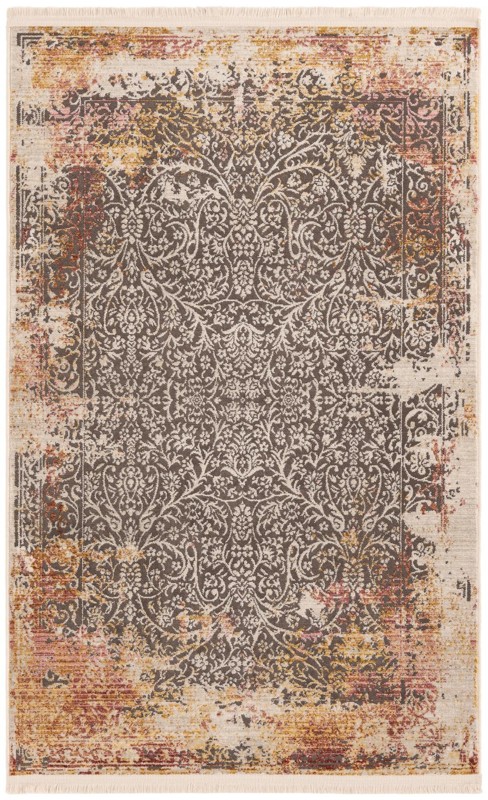 3' 3 x 5' Harding · Border rug, gray