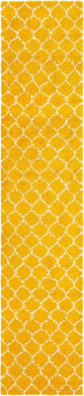 Barnett · Lattice Shag Rug, yellow