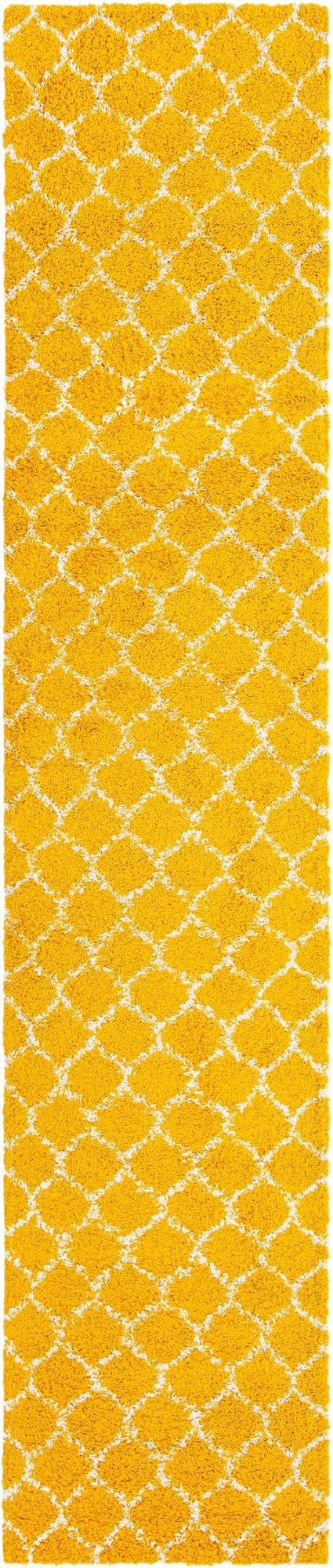 3' 3 x 16' 5 Barnett · Lattice Shag Rug, yellow