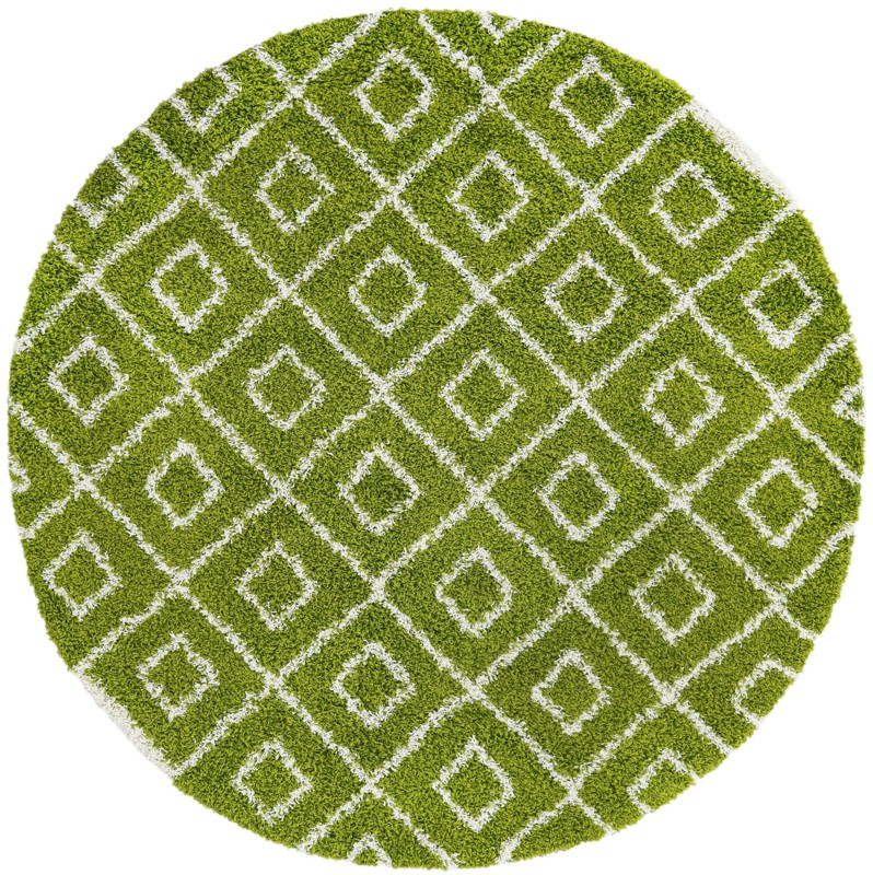 7' 10 x 7' 10 Brock · Geometric Shag Rug, green