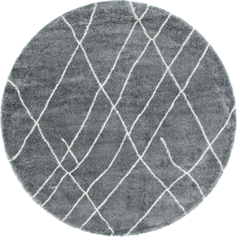 7' 10 x 7' 10 Clearbrook · Lines Shag Rug, pebble gray