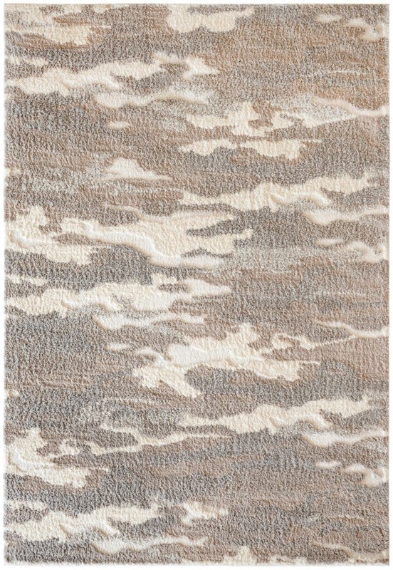Higgins · Abstract Shag Rug, gray and beige