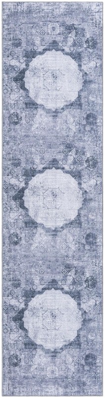 Fallowfield · Medallion Washable Rug, gray ivory