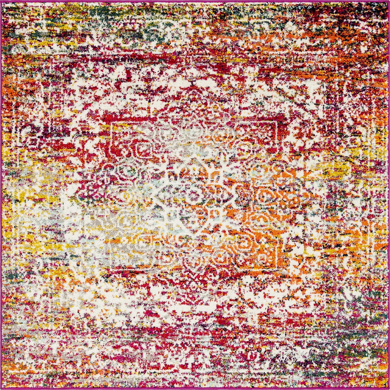 5' 3 x 5' 3 Birch · Abstract rug, multi