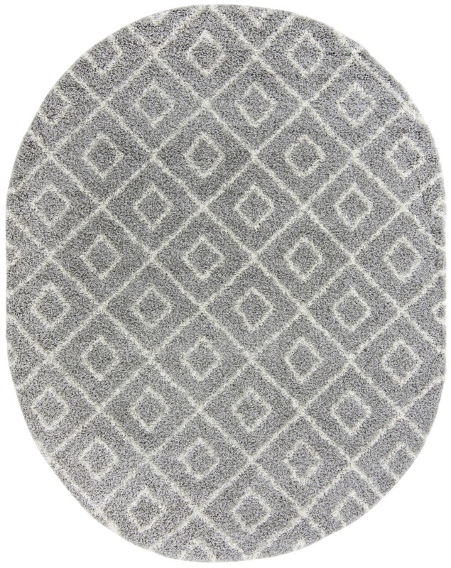 Brock · Diamond Shag Rug, gray