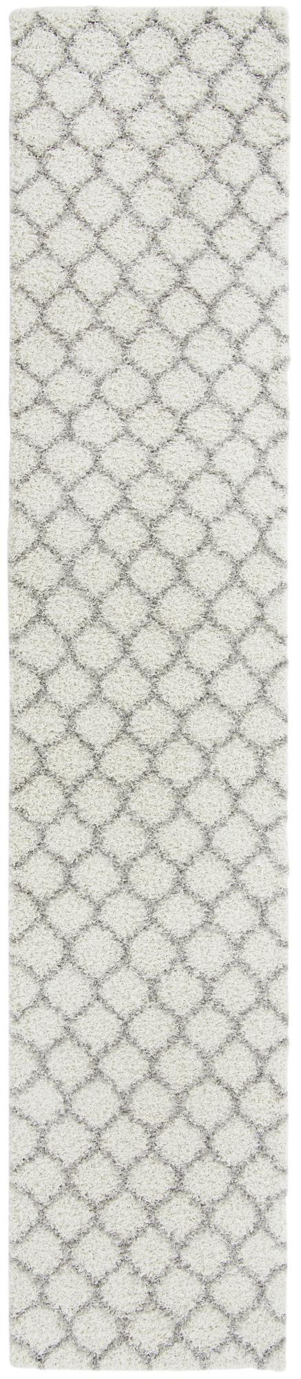 3' 3 x 16' 5 Barnett · Trellis Shag Rug, ivory