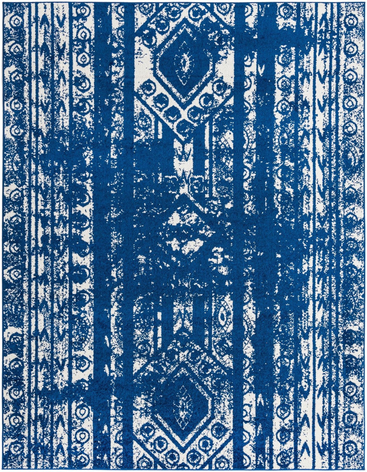 7' 10 x 10' Underhill · Diamond rug, navy blue