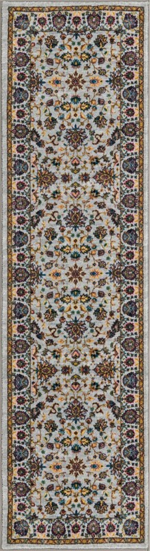 2' 2 x 7' 10 Bluebell · Floral oriental rug, gray and multi