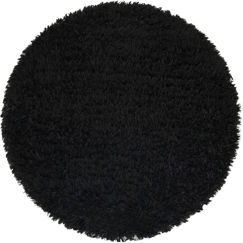 3' 3 x 3' 3 Olympia · Solid shag rug, onyx black