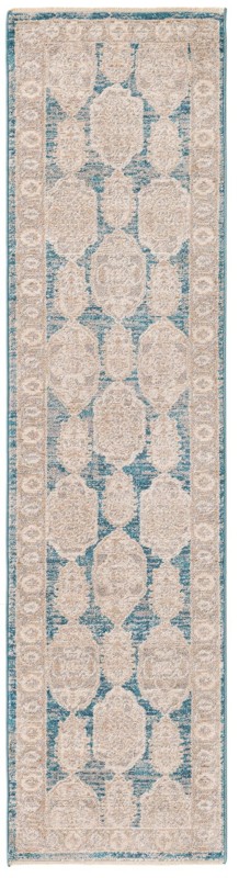 Pullman · Distressed medallion rug, blue and beige