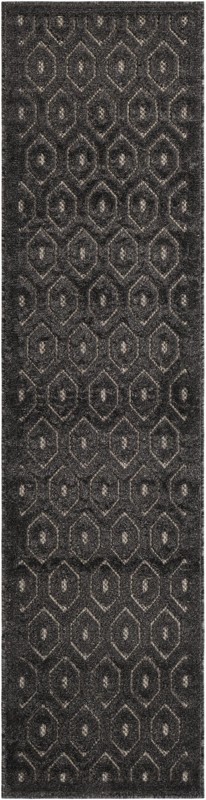 Roanoke · Geometric diamond Outdoor Rug, charcoal and ivory