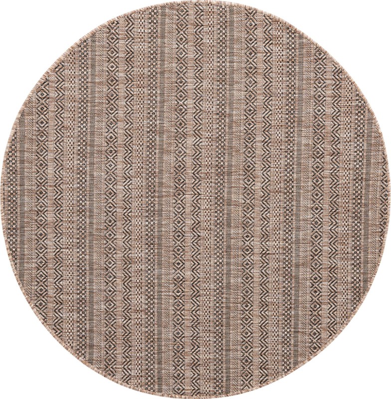 5' 3 x 5' 3 Merlin · Geometric Outdoor Rug, natural