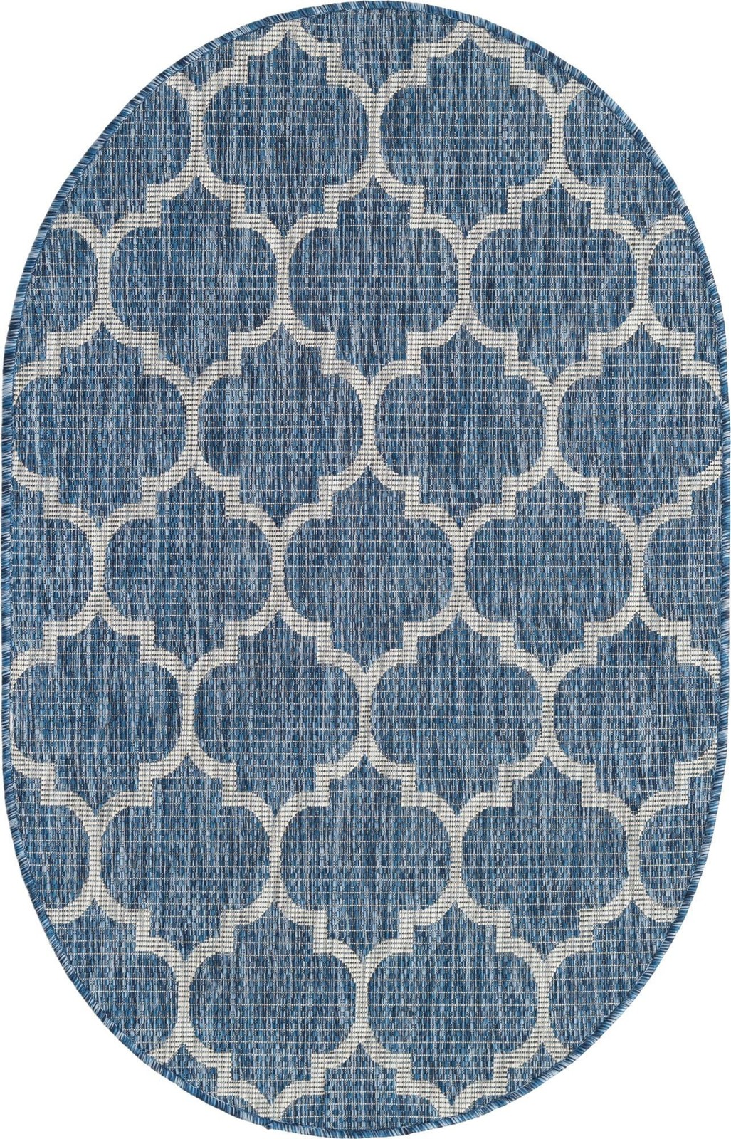 3' x 5' 3 Fanshawe · Lattice Outdoor Rug, navy and ivory
