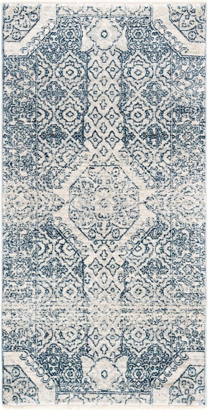 2' x 4' Bradshaw · Border rug, gray