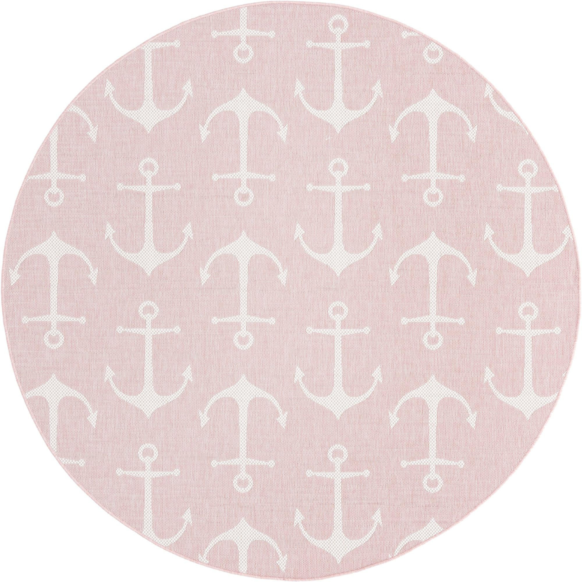 7' 10 x 7' 10 Millbrook · Pictoral Outdoor Rug, pink