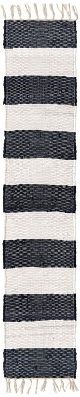 1' 2 x 6' 1 Flagstaff · Striped Chindi Rug, navy