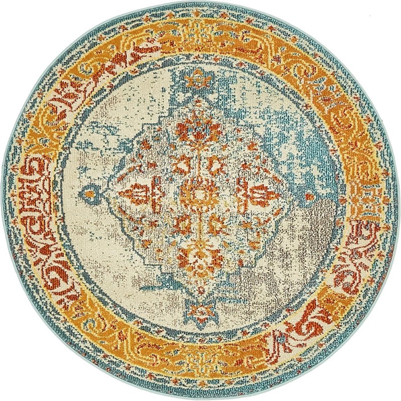 4' x 4' Cary · Border Washable Rug