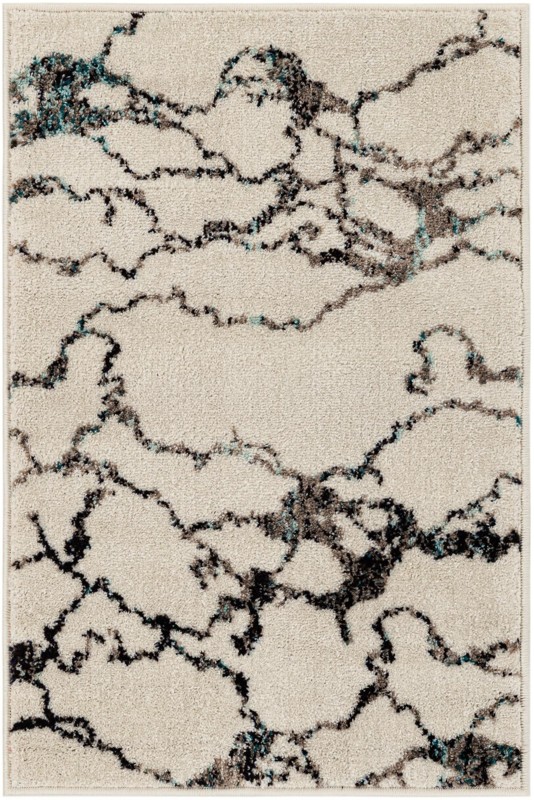 2' x 3' Irwin · Abstract rug, ivory