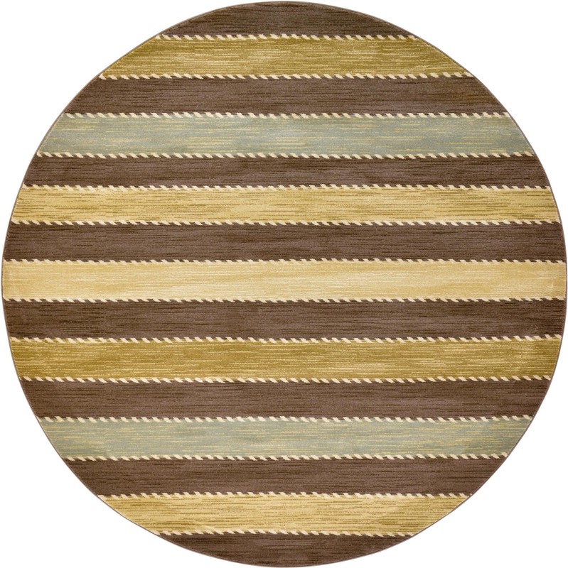 Rye · Striped rug, brown and beige