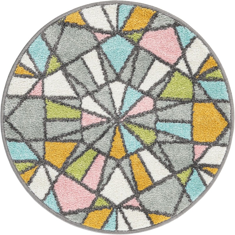 2' 2 x 2' 2 Woodall · Geometric rug, multi