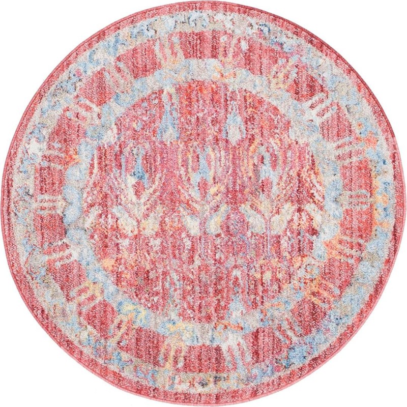 3' 3 x 3' 3 Mistral · Border rug, red