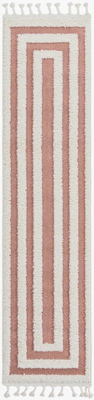 2' x 8' Rickard · Border rug, pink