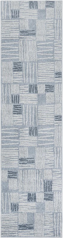 Snowberry · Abstract rug, light blue