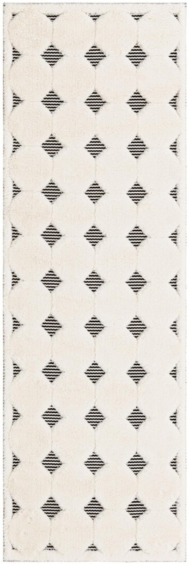 Snowmass · Diamond rug, black and white