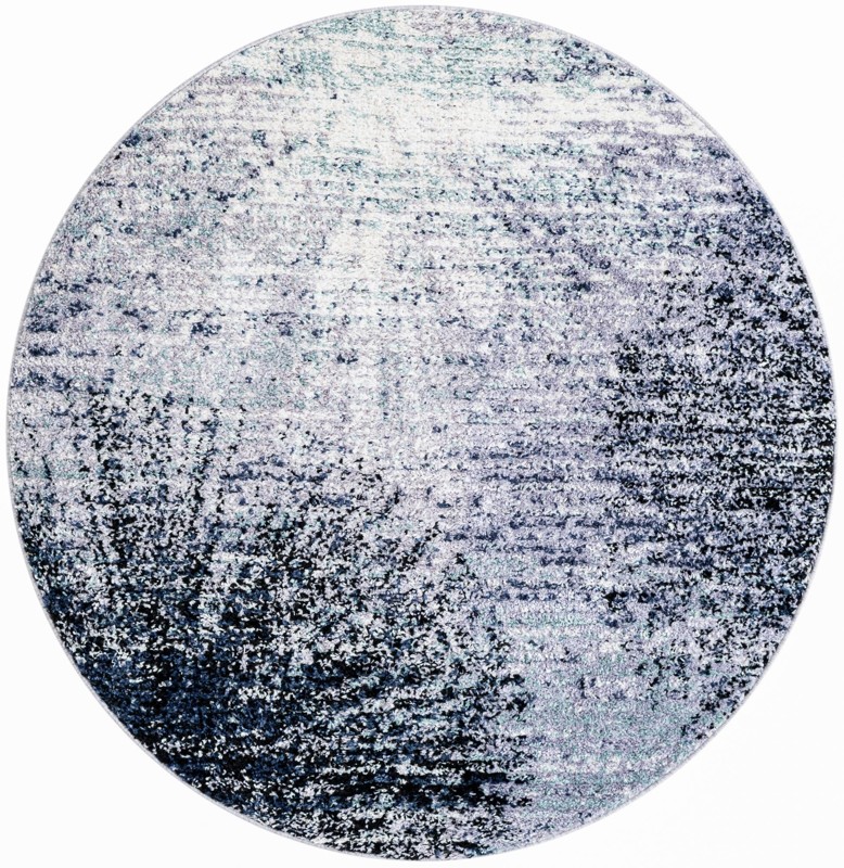 5' 3 x 5' 3 Moab · Abstract rug, blue and gray
