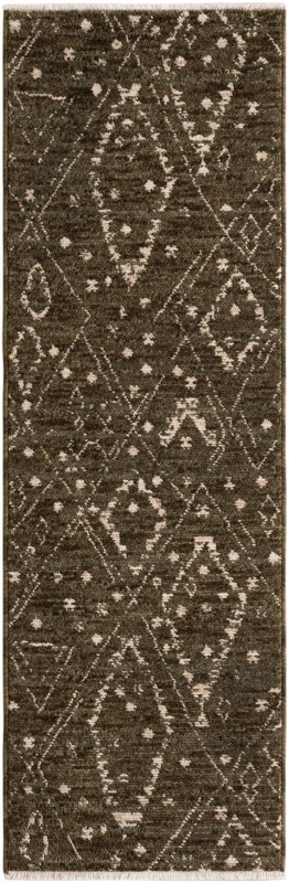 2' x 6' 3 Ashford · Diamond rug, green