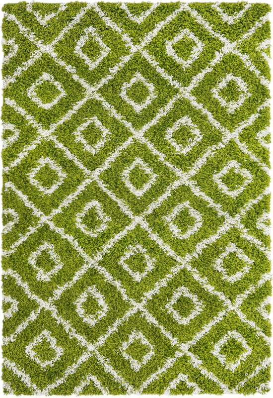 4' x 6' Brock · Diamond Shag Rug, green