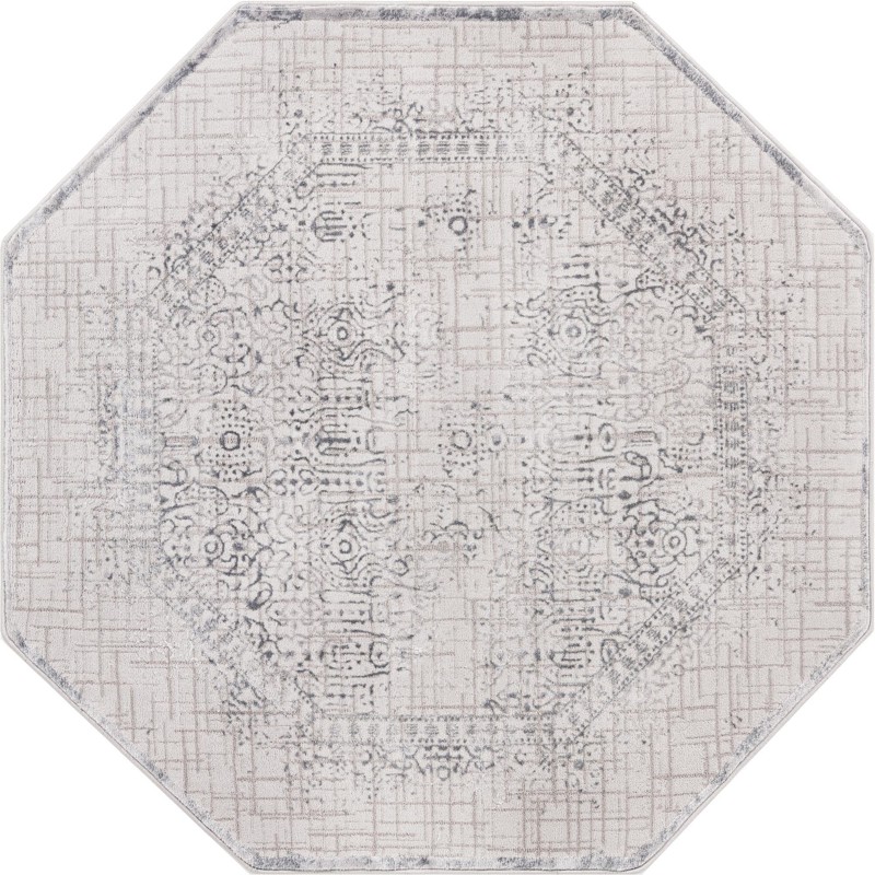 5' 3 x 5' 3 Ardmore · Medallion rug, gray